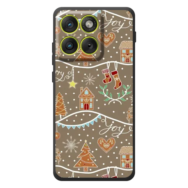Чехол с принтом «Новогодние пряники» для Motorola Edge 70