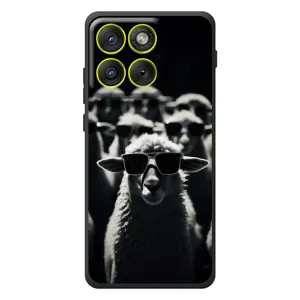 Чехол с принтом стильные животные для \[Введите запрос]Motorola Edyzh 70 (Овечка в очках)