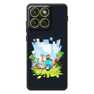 Чехол Майнкрафт на Motorola Edge 70 (AlphaPrint) Minecraft (персонажи Minecraft)