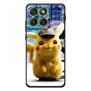Чехол с Пикачу на Motorola Edge 70 (Пикачу в городе)