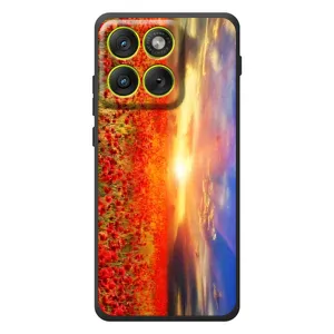 Чехол с картинкой (Стильные) для \[Введите запрос]Motorola Edyzh 70 - (AlphaPrint) (Поле тюльпанов)