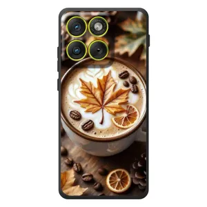 Чехол с уникальным дизайном «Осень с кофе» для Motorola Edge 70 (Пряный кофе)