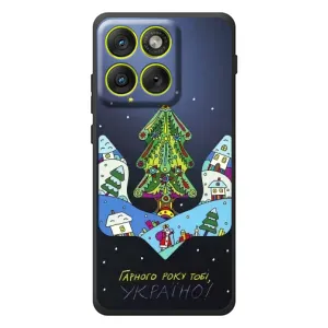 Зимние Чехлы для \[Введите запрос]Motorola Edyzh 70 - прозрачный фон (Рождественский герб)