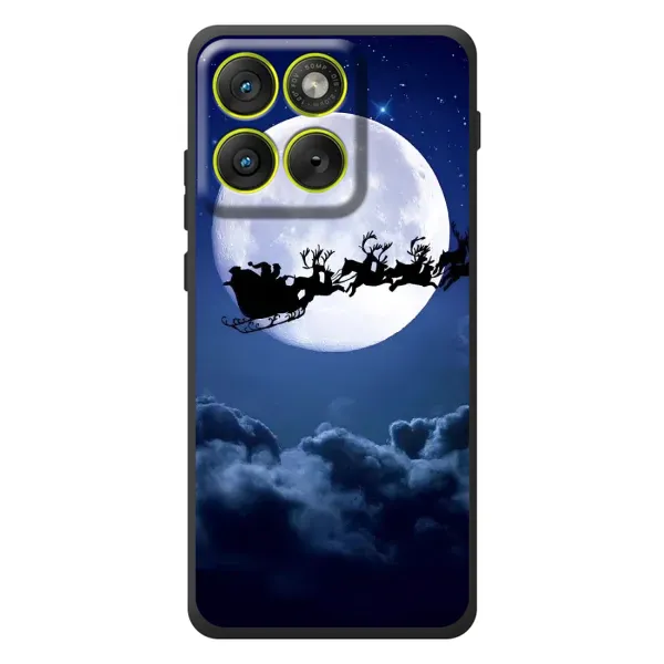 Чехол с принтом «Санта - луна» для Motorola Edge 70
