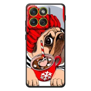 Чехлы с собаками для Motorola Edge 70 (VPrint) (Собачка в шапке)