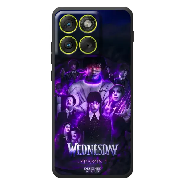 Чехол с принтом «Фиолетовая магия Уэнздей» для Motorola Edge 70
