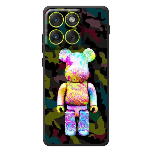 Чехол с принтом «Яркий Bearbrick» для Motorola Edge 70