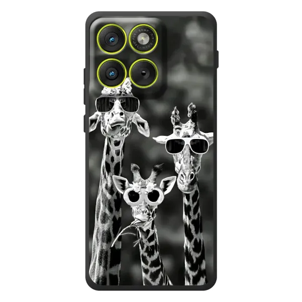 Чехол с принтом «Жирафы в очках» для Motorola Edge 70