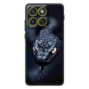 Чехол с картинкой «Хищники» для Motorola Edge 70 (Черная змея)