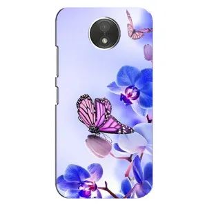 Чохли з квітами для Motorola Moto C (XT1750) (VPrint) (Метелик на квітах)
