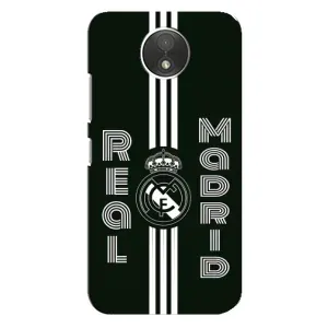 ФК Реал Мадрид чехлы для Motorola Moto C (XT1750) (AlphaPrint) (черно белый Реал)
