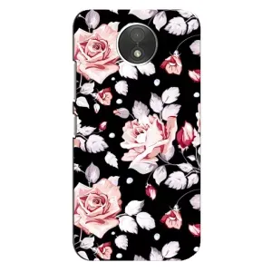 Чохли з квітами для Motorola Moto C (XT1750) (VPrint) (Квіти на чорному)