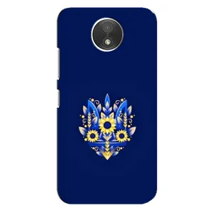 Чохли для Motorola Moto C (XT1750) Укр. Символіка (AlphaPrint) (Квітковий Герб)