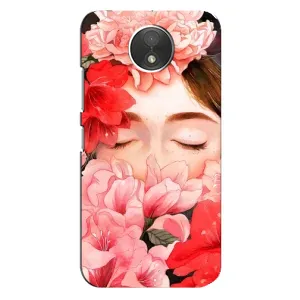 Чехлы (ART) Цветы на Motorola Moto C (XT1750) (VPrint) (Очі в квітах)