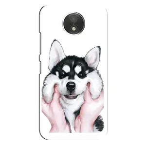 Чехол с Хаски для Motorola Moto C (XT1750) - (AlphaPrint)