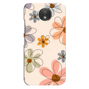 Чохол з квітковим принтом на . Motorola Moto C (.XT1750.) (Кольорові квіти)