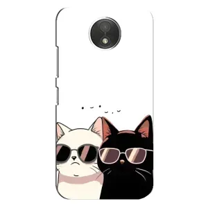 Чохол з малюнком кіт на Motorola Moto C (XT1750) (Коти в окулярах)