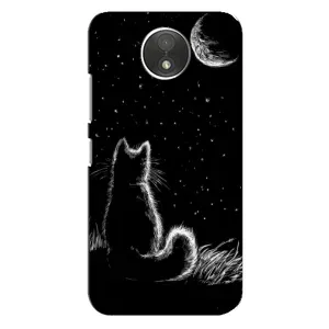Чехол с принтом для Motorola Moto C (XT1750) (AlphaPrint) Модные коты
