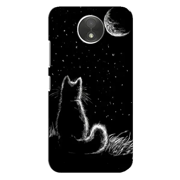 Чехол с принтом «Котик и луна» для Motorola Moto C (XT1750) Чехол с принтом «Котик и луна» для Motorola Moto C (XT1750)