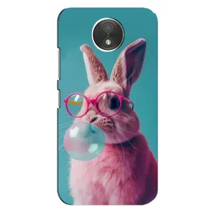 Чехол с принтом «Кролик в очках» для Motorola Moto C (XT1750)