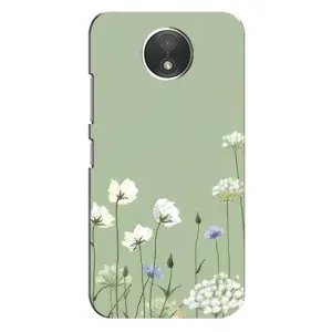 Чохол з квітковим принтом на . Motorola Moto C (.XT1750.) (Квіти на зеленому)