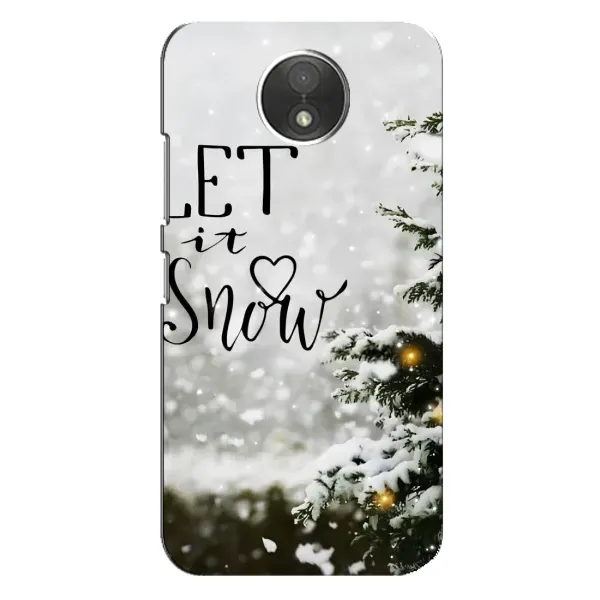 Чехол с принтом «Let it snow» для Motorola Moto C (XT1750)