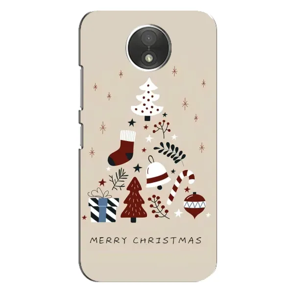 Чехол с принтом «Merry Christmas» для Motorola Moto C (XT1750)