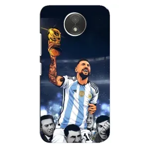 Чохли для Motorola Moto C (XT1750) (Leo чемпіон) (AlphaPrint) (Мессі з кубком)