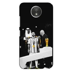 Чохли для Motorola Moto C (XT1750) (Leo чемпіон) (AlphaPrint) (Мессі коронований)