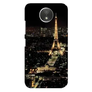 Чехол с принтом «Ночной Париж» для Motorola Moto C (XT1750)