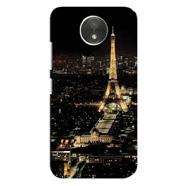 Чехол с принтом «Ночной Париж» для Motorola Moto C (XT1750)