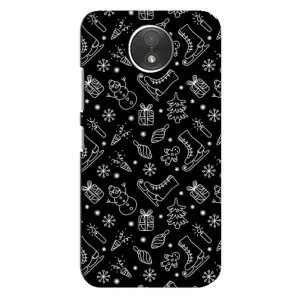 Чехол с принтом «Новогодний фон» для Motorola Moto C (XT1750)
