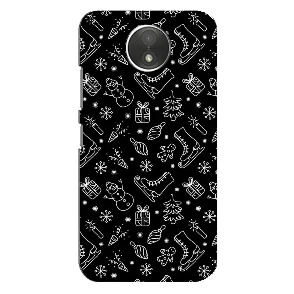 Чехол с принтом «Новогодний фон» для Motorola Moto C (XT1750)