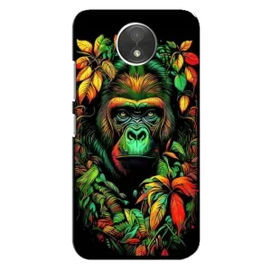 Чохол з принтом «Мавпа в квітах» для Motorola Moto C (XT1750)