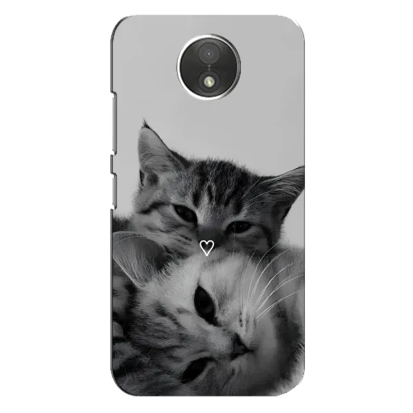 Чохол з принтом «Пара котів» для Motorola Moto C (XT1750)