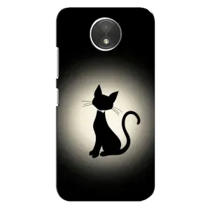 Чехол с принтом «Силуэт котика» для Motorola Moto C (XT1750)