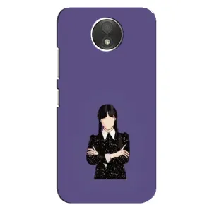 Чохли Венсдей на Motorola Moto C (XT1750) Уенсдей (AlphaPrint) (Венздей у чорному)
