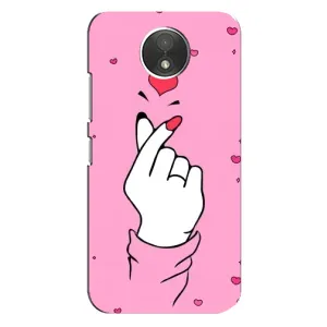 Чехол с принтом для Motorola Moto C (XT1750) (AlphaPrint - Знак сердечка)