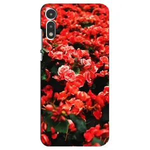 Чехлы с Цветами для Motorola MOTO E 2020 (VPrint) (Цветы красные)