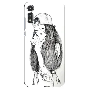 Чохол з друком для Motorola MOTO E 2020 - (Мода) (AlphaPrint) (Фото дівчини)
