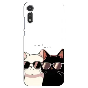 Чехол с принтом «Коты в очках» для Motorola MOTO E 2020