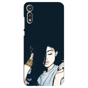 Чохол з друком для Motorola MOTO E 2020 - (Мода) (AlphaPrint) (Гарна дівчина)