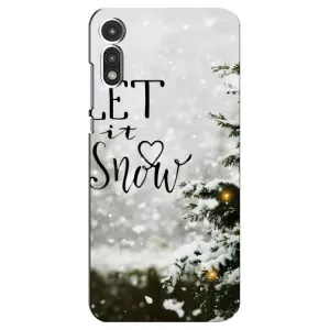 Новорічні, Святкові Чохли для Motorola MOTO E 2020 - 2024 год (Let it snow)