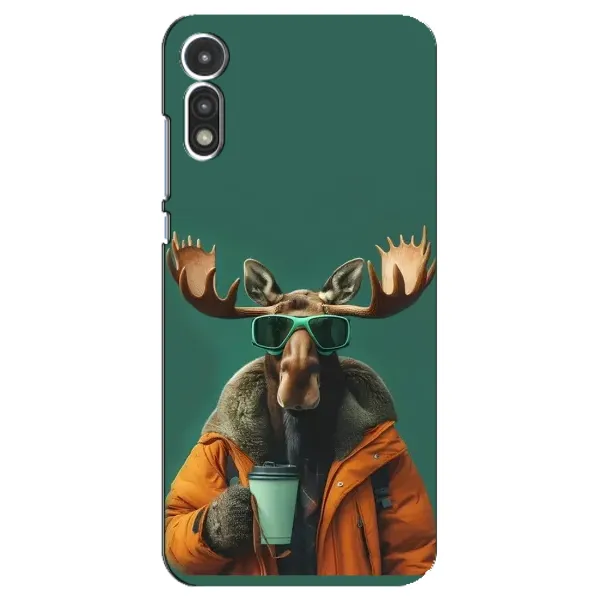 Чехол с принтом «Лось с кофе» для Motorola MOTO E 2020 Чехол с принтом «Лось с кофе» для Motorola MOTO E 2020