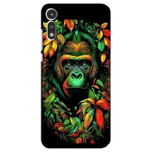 Чохол з Мавпами Motorola MOTO E 2020 - (AlphaPrint) (Мавпа в квітах)