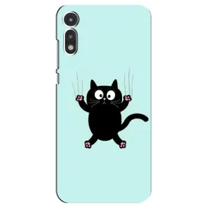 Чохол з принтом для Motorola MOTO E 2020 (AlphaPrint) Модні коти (Падаючий кіт)