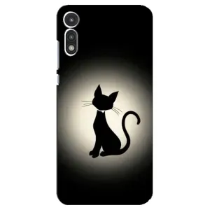 Чохол з принтом для Motorola MOTO E 2020 (AlphaPrint) Модні коти (Силует котика)