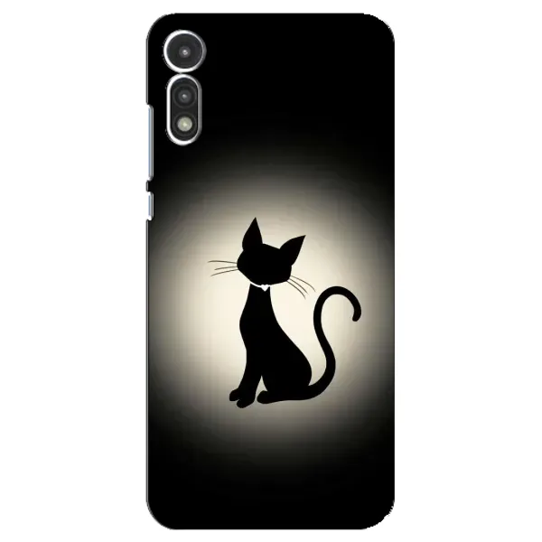 Чохол з принтом «Силует котика» для Motorola MOTO E 2020