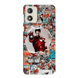 Чехлы с героями Марвел Motorola MOTO E13 (VPrint) (Айронмен)