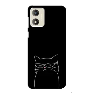 Чохол з малюнком кіт на Motorola MOTO E13 (Байдужий кіт)